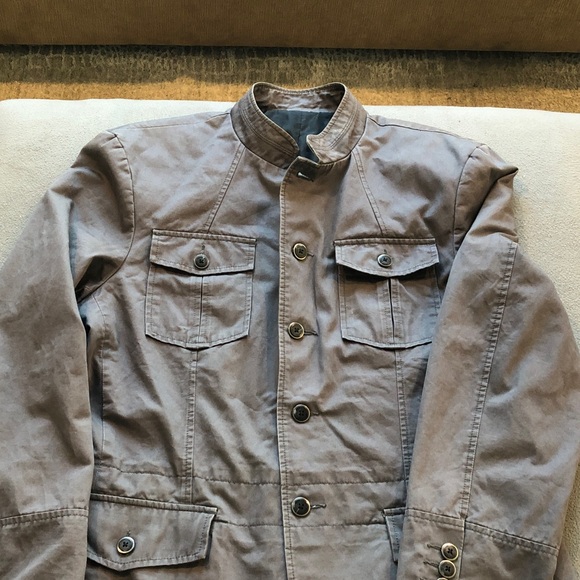 Kenneth Cole Reaction Gray Military Style Jacket Adult XL - Picture 1 of 10